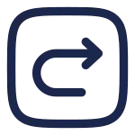Undo Right Round Square SVG Icon